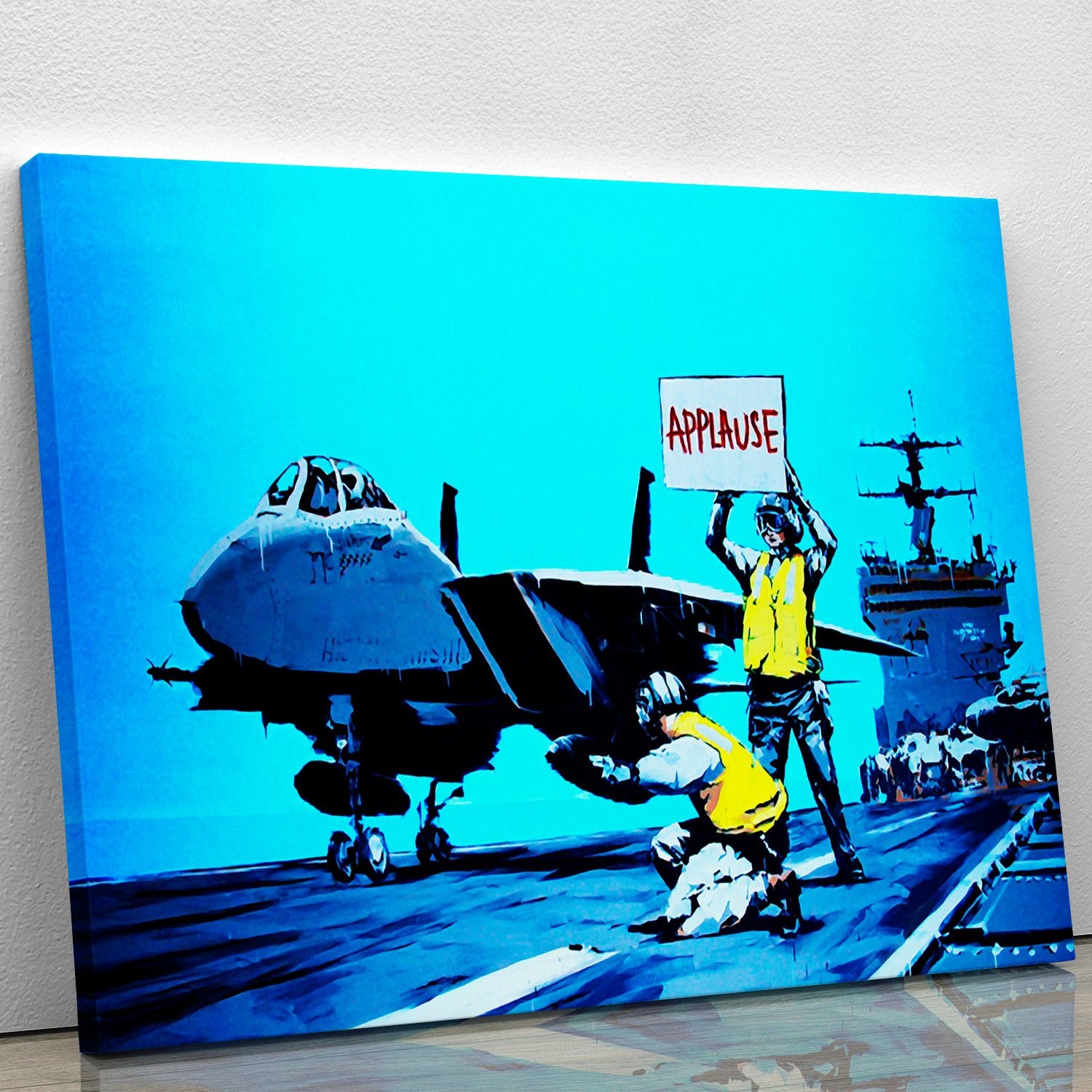 Banksy Aircraft Carrier Applause Canvas Print or Poster