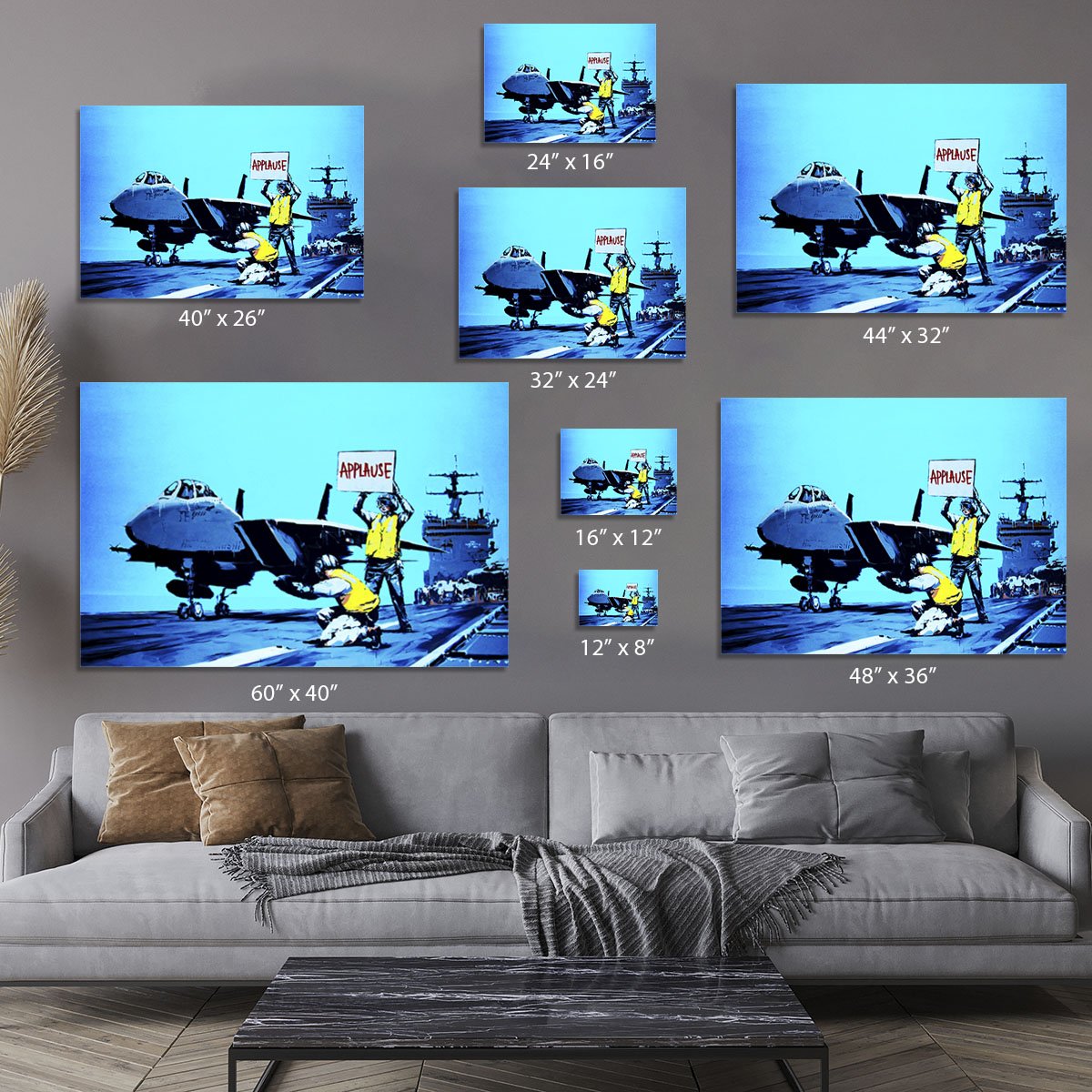 Banksy Aircraft Carrier Applause Canvas Print or Poster