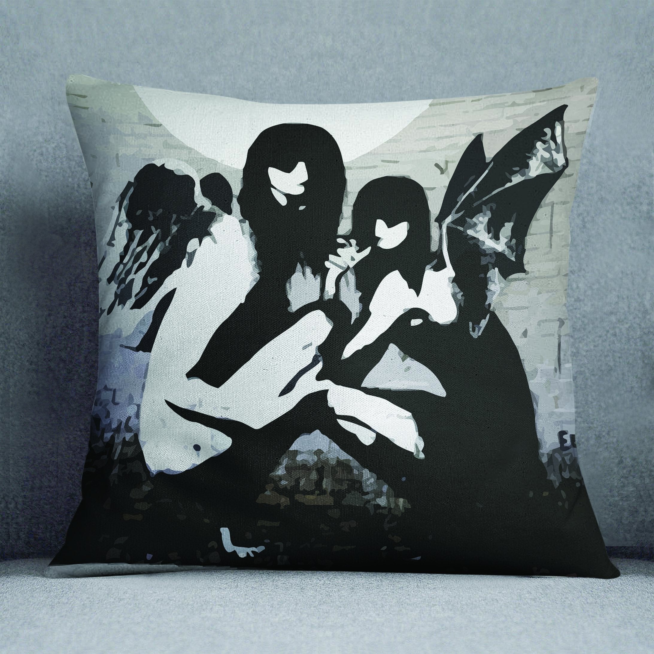 Banksy Angels In Moonlight Cushion