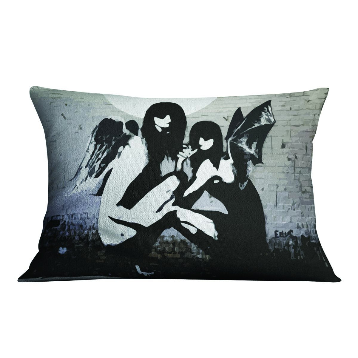 Banksy Angels In Moonlight Cushion