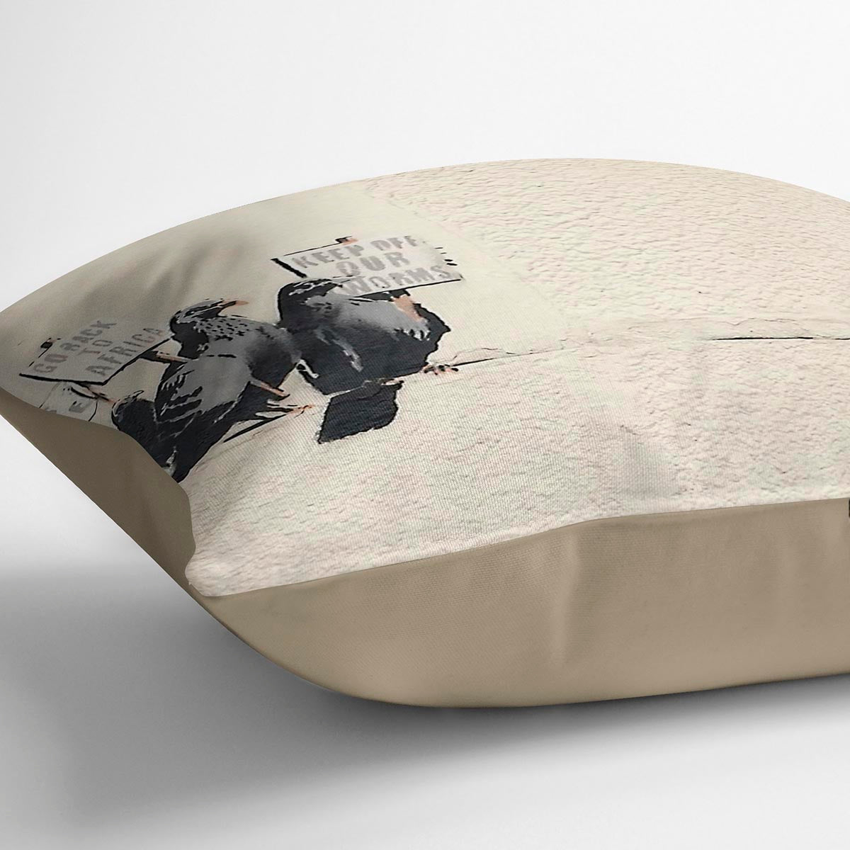 Banksy Anti-Immigration Birds Cushion