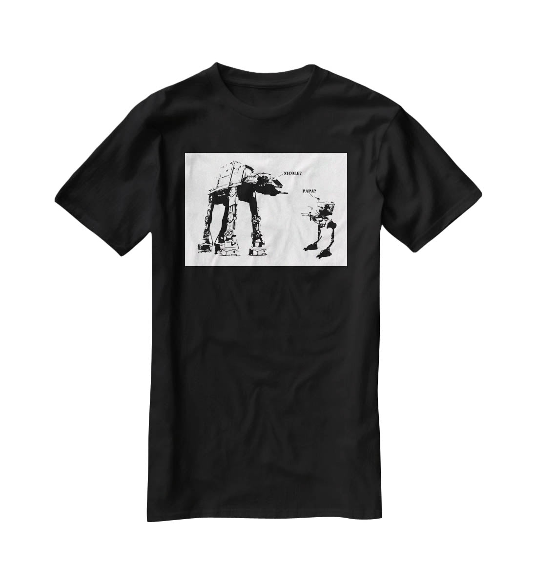 Banksy Atat T-Shirt - Canvas Art Rocks - 1