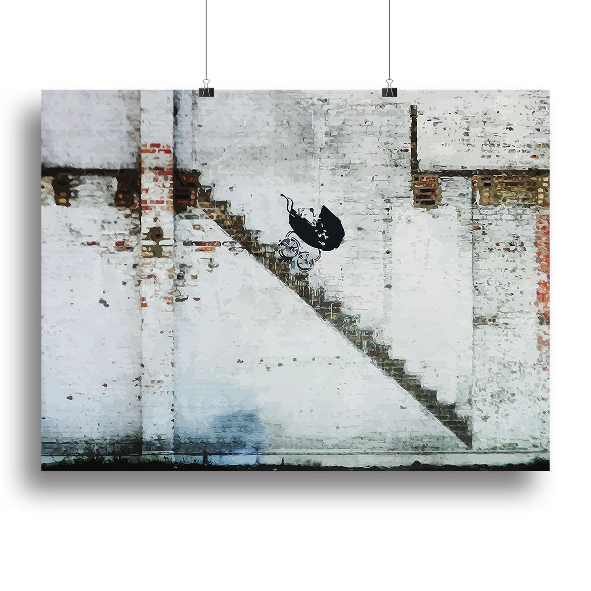 Banksy Baby Carriage Canvas Print or Poster