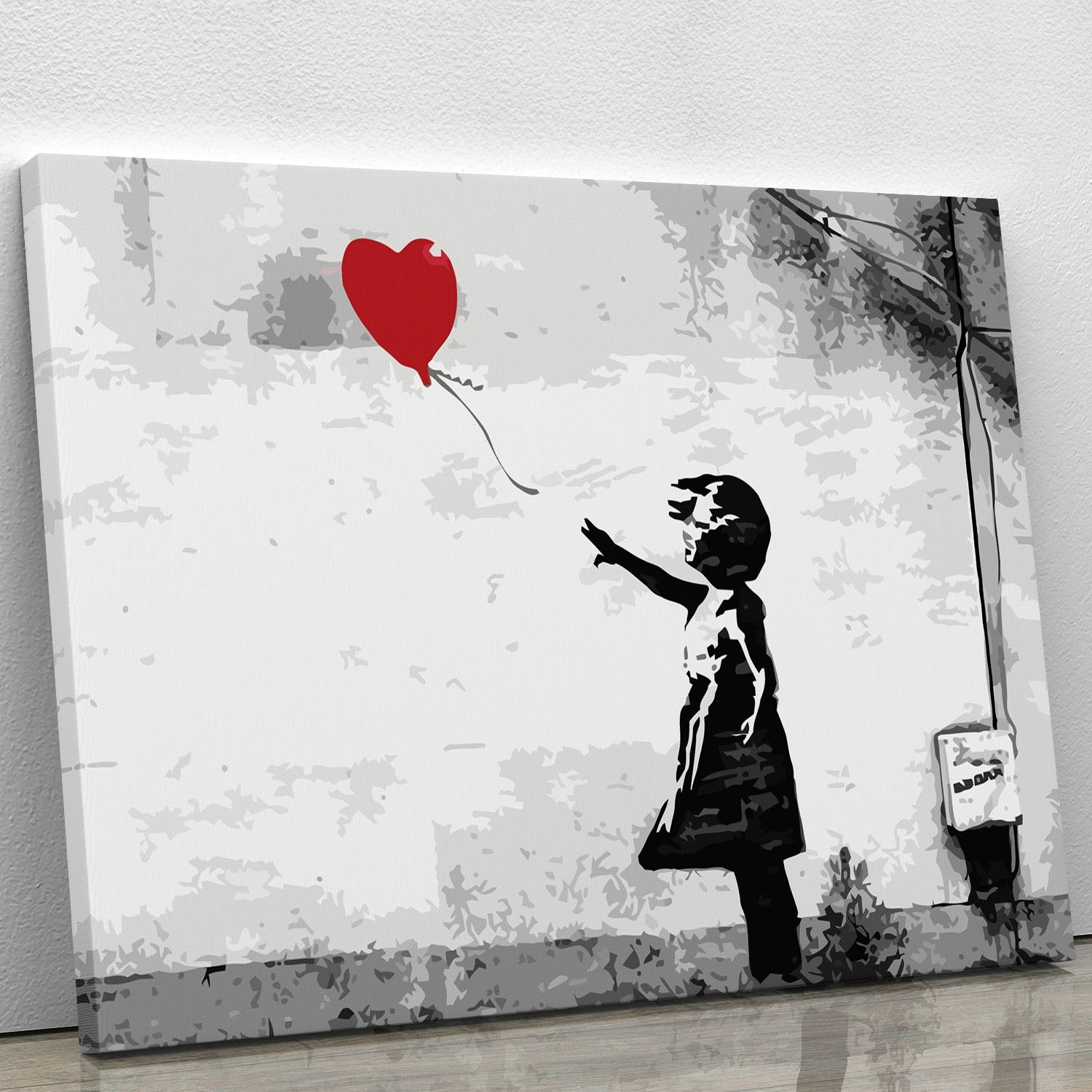Banksy Balloon Girl Love Heart Canvas Print or Poster