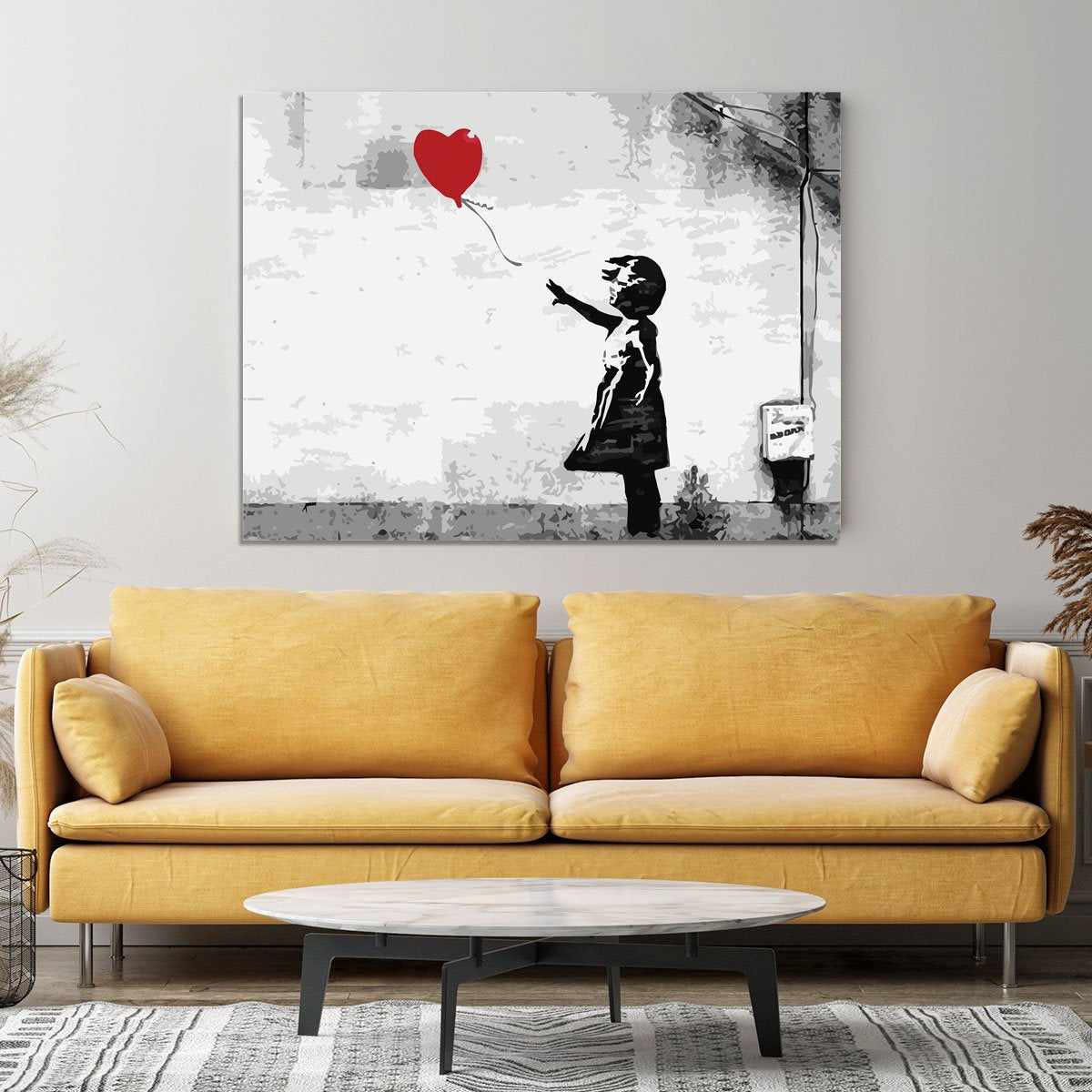 Banksy Balloon Girl Love Heart Canvas Print or Poster