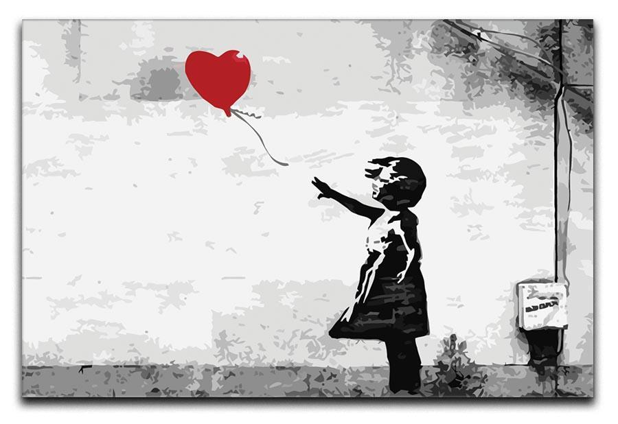 Banksy Balloon Girl Love Heart Canvas Print or Poster  - Canvas Art Rocks - 1