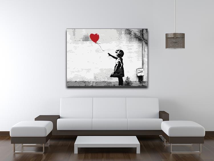 Banksy Balloon Girl Love Heart Canvas Print or Poster - Canvas Art Rocks - 4