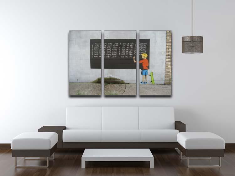 Banksy Bart Simpson 3 Split Panel Canvas Print - Canvas Art Rocks - 3