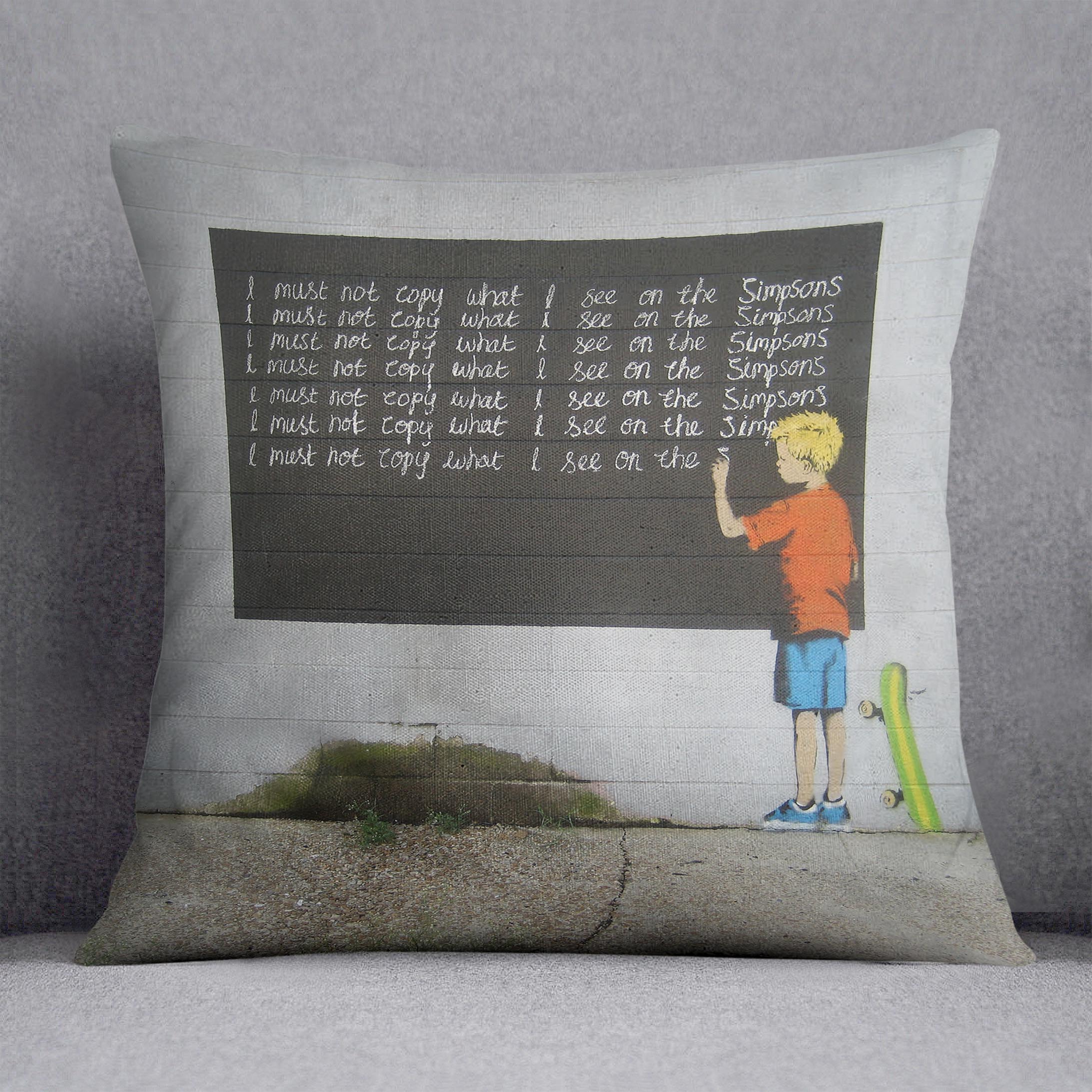 Banksy Bart Simpson Cushion