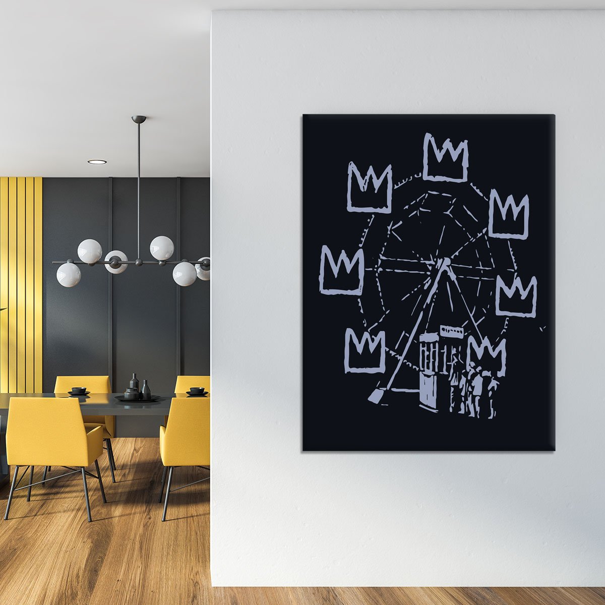 Banksy Basquiat Ferris Wheel Canvas Print or Poster