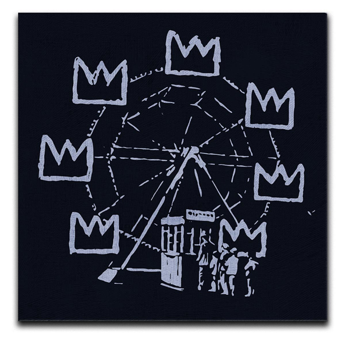 Banksy Basquiat Ferris Wheel Canvas Print or Poster - Canvas Art Rocks