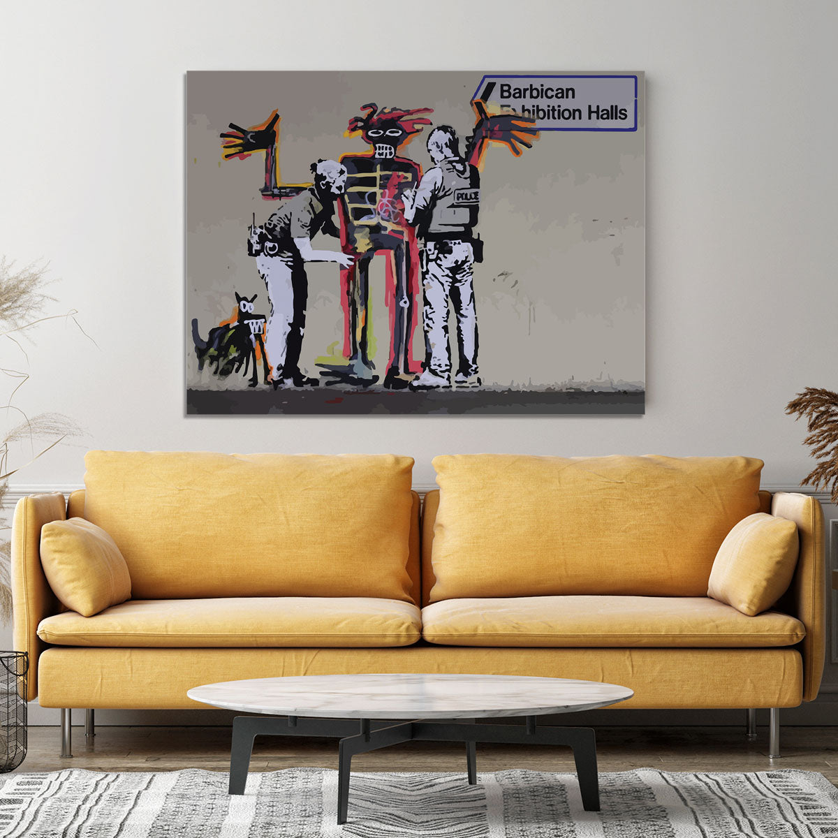 Banksy Basquiat Metropolitan Police Canvas Print or Poster - Canvas Art Rocks - 4