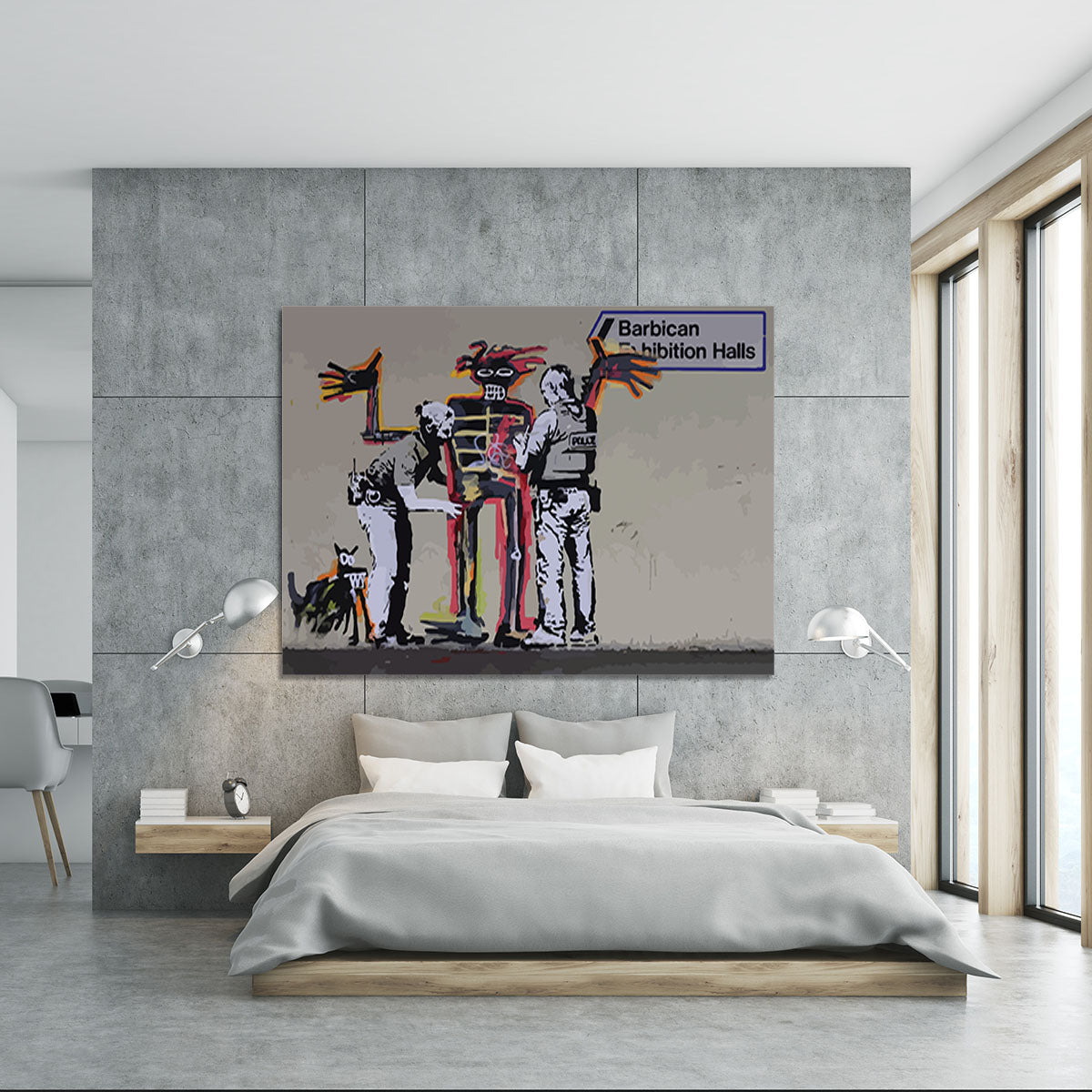 Banksy Basquiat Metropolitan Police Canvas Print or Poster - Canvas Art Rocks - 5