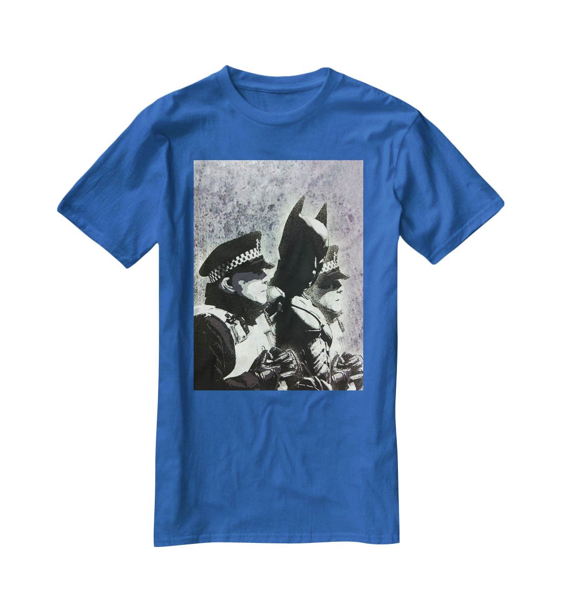 Banksy Batman and the Police T-Shirt - Canvas Art Rocks - 2