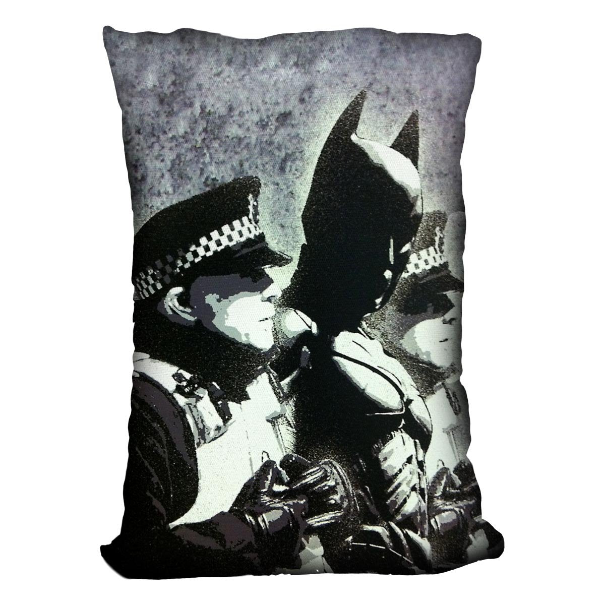 Banksy Batman and the Police Cushion