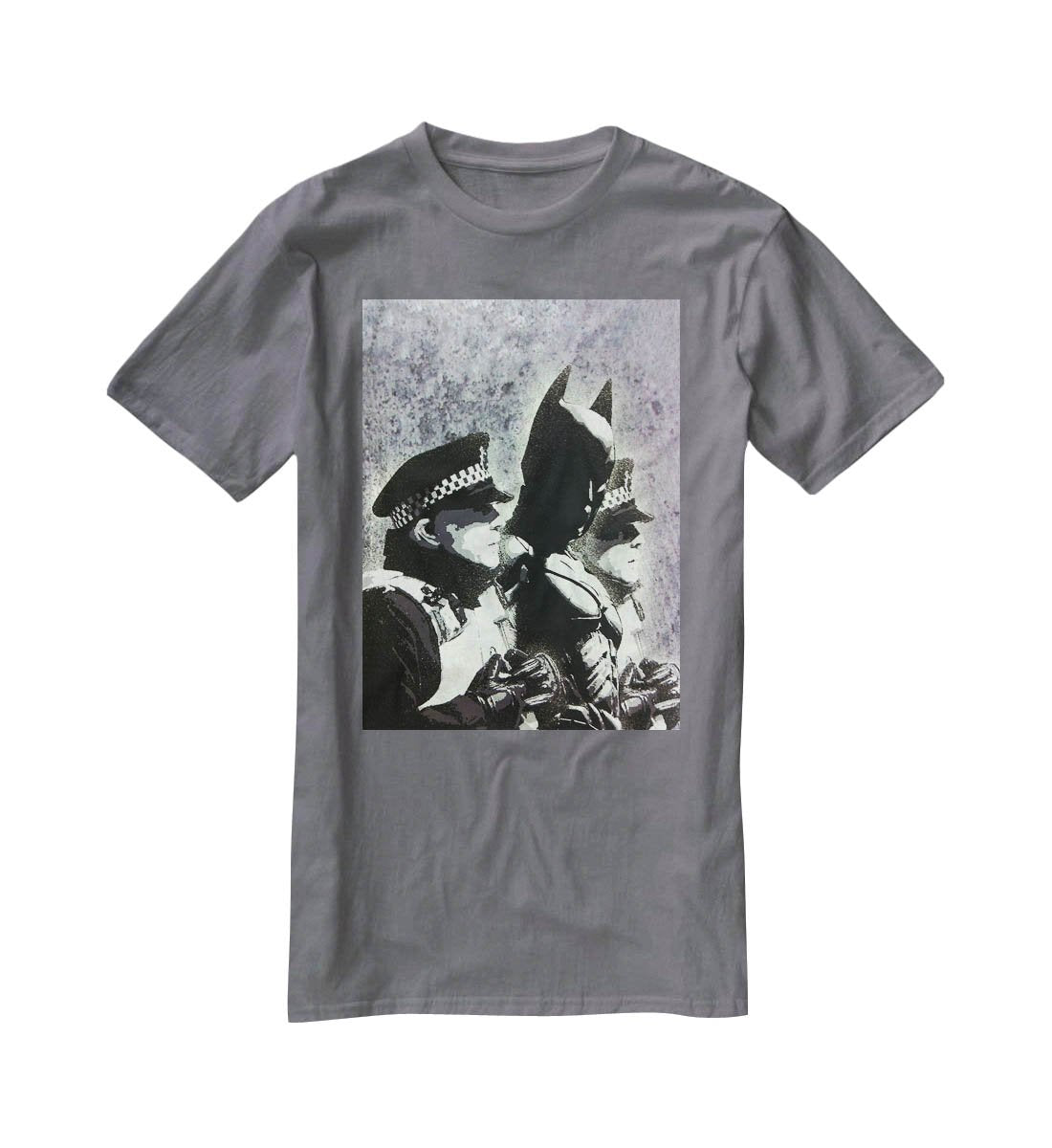 Banksy Batman and the Police T-Shirt - Canvas Art Rocks - 3