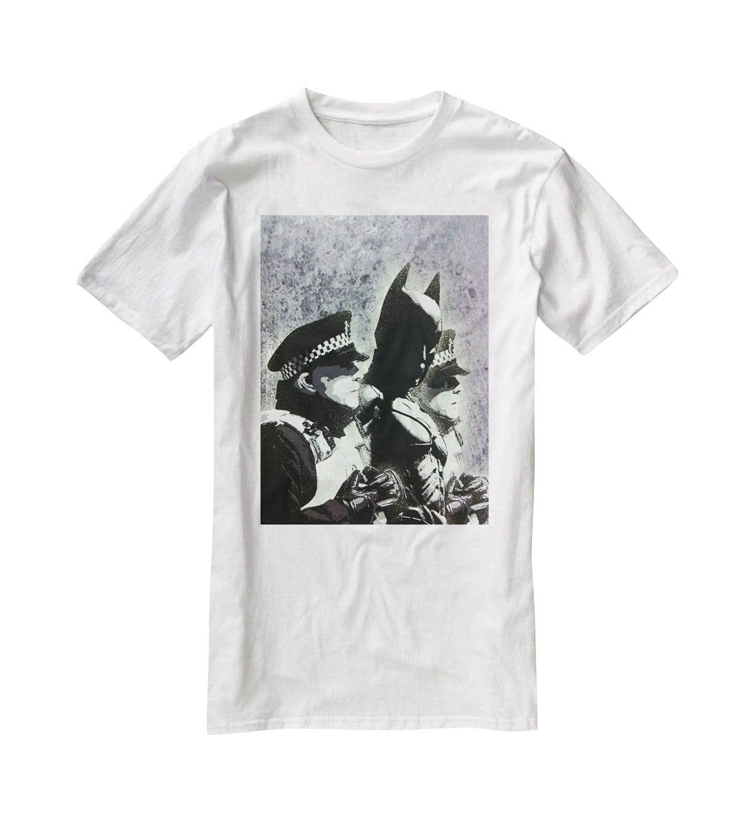 Banksy Batman and the Police T-Shirt - Canvas Art Rocks - 5