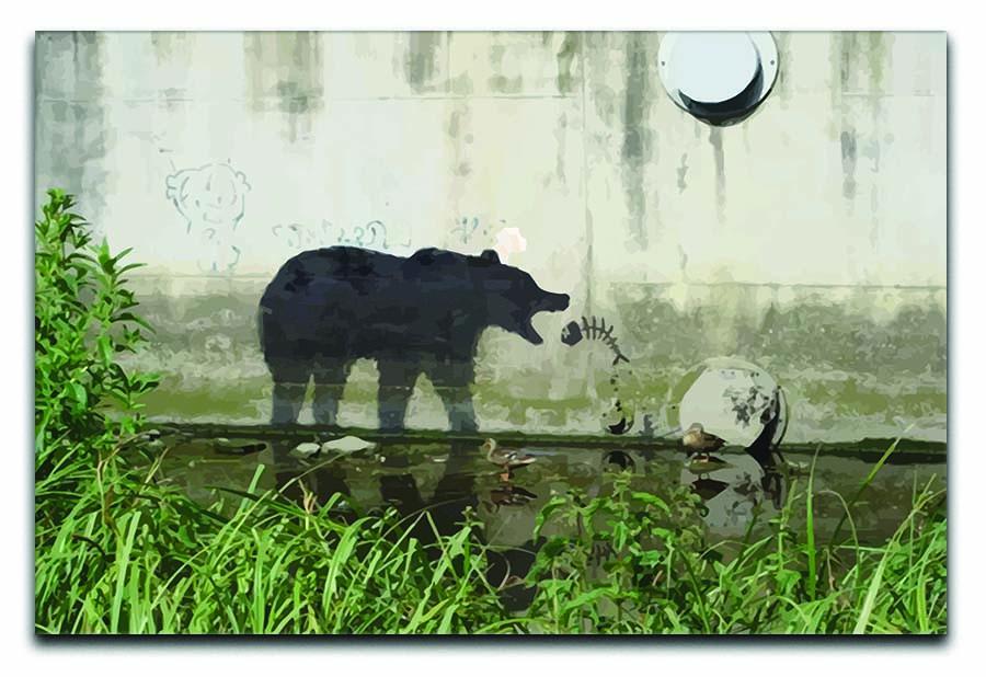 Banksy Bear Canvas Print or Poster  - Canvas Art Rocks - 1