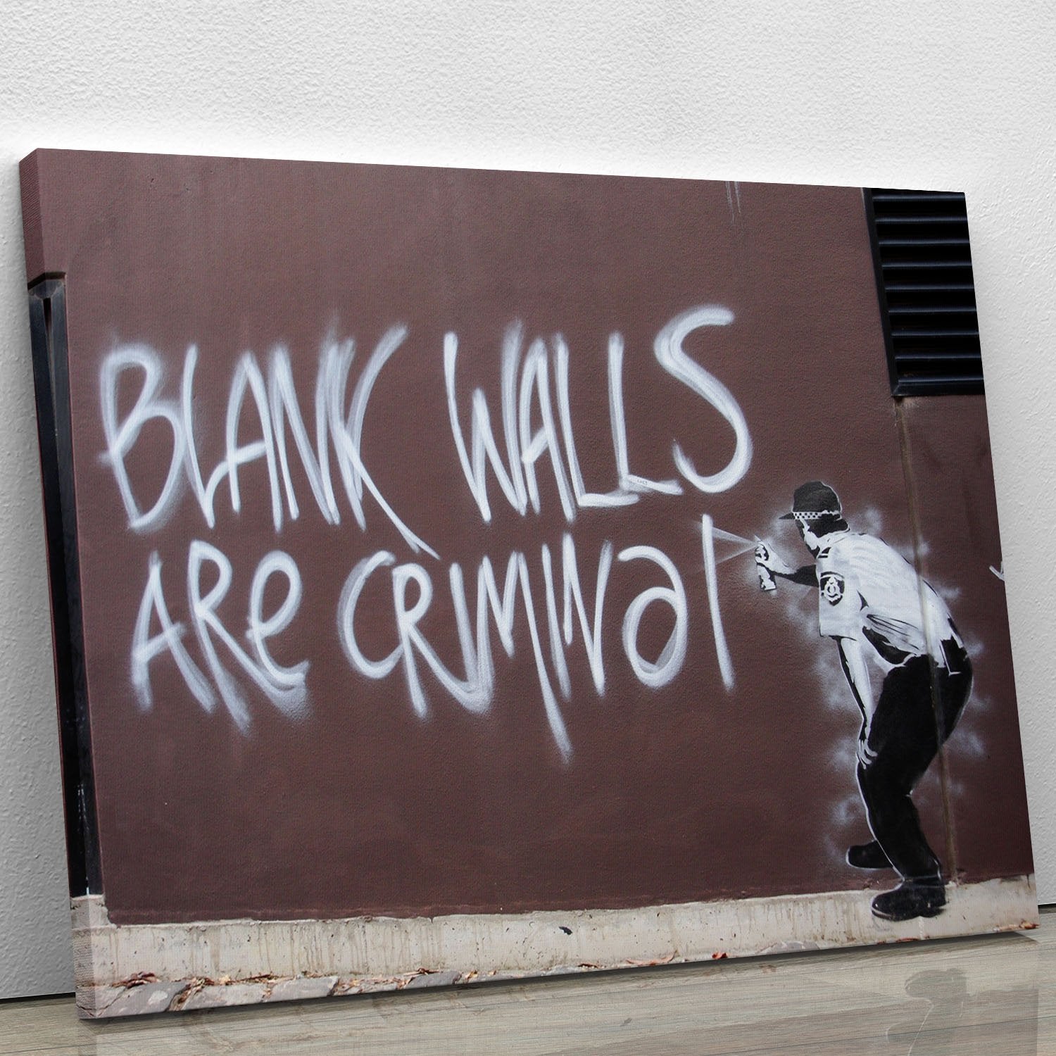 Banksy Blank Walls Are Criminal Canvas Print or Poster