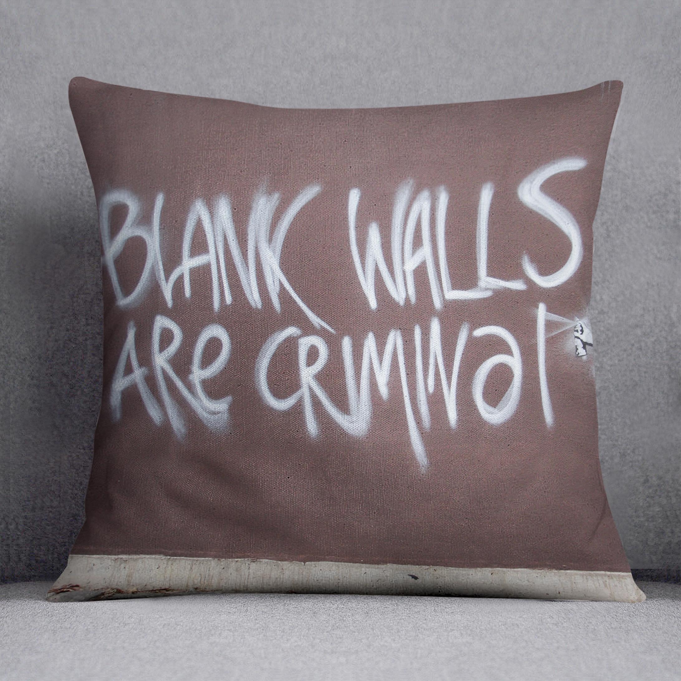 Banksy Blank Walls Are Criminal Cushion