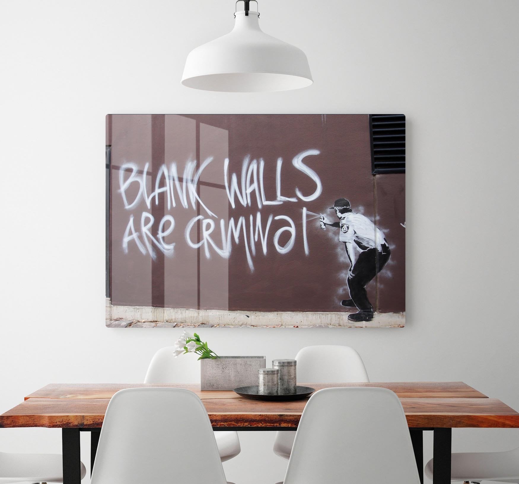 Banksy Blank Walls Are Criminal HD Metal Print