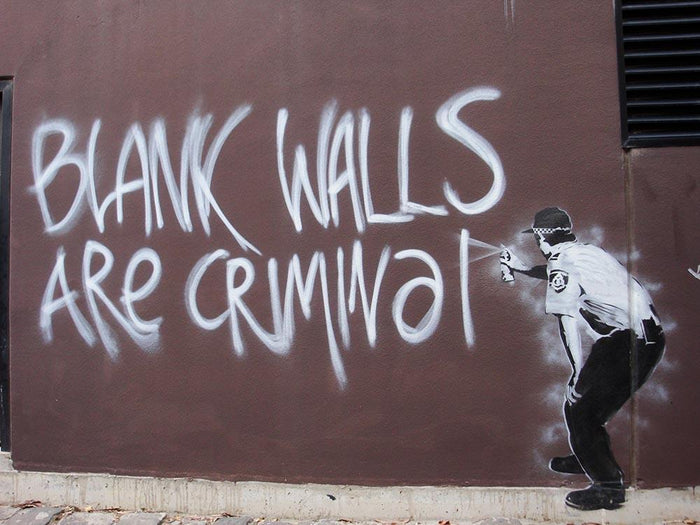 Banksy Blank Walls Are Criminal Wall Mural Wallpaper