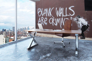 Banksy Blank Walls Are Criminal Wall Mural Wallpaper - Canvas Art Rocks - 3