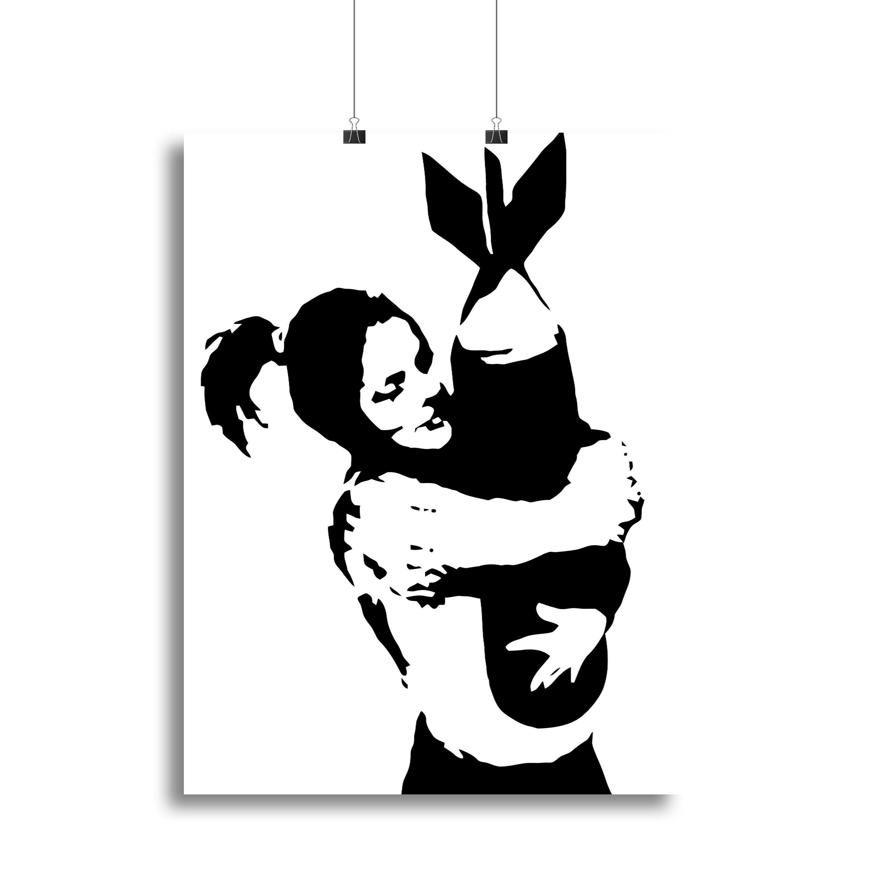 Banksy Bomb Hugger Canvas Print or Poster