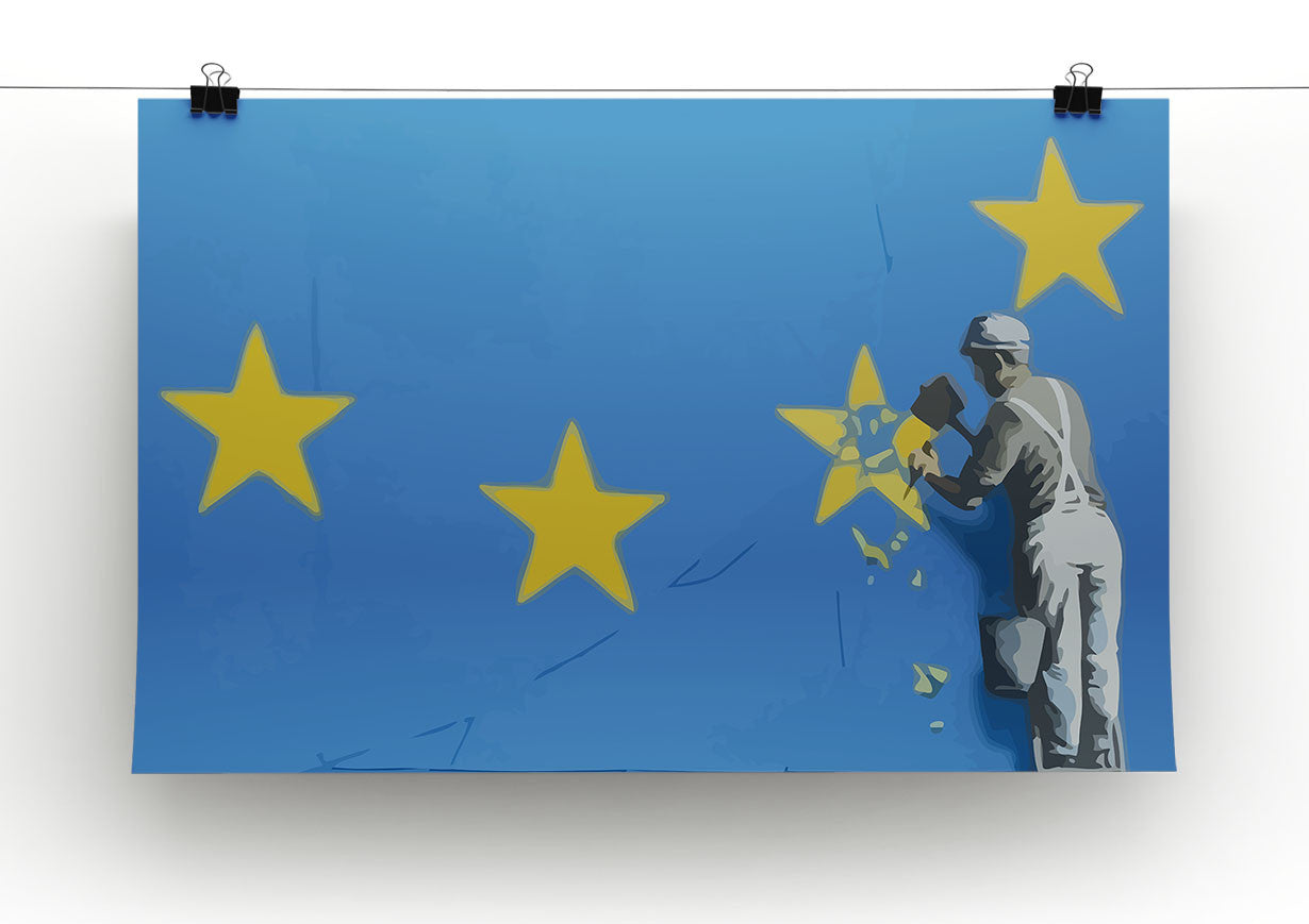 Banksy Brexit Star Dover Canvas Print & Poster - US Canvas Art Rocks