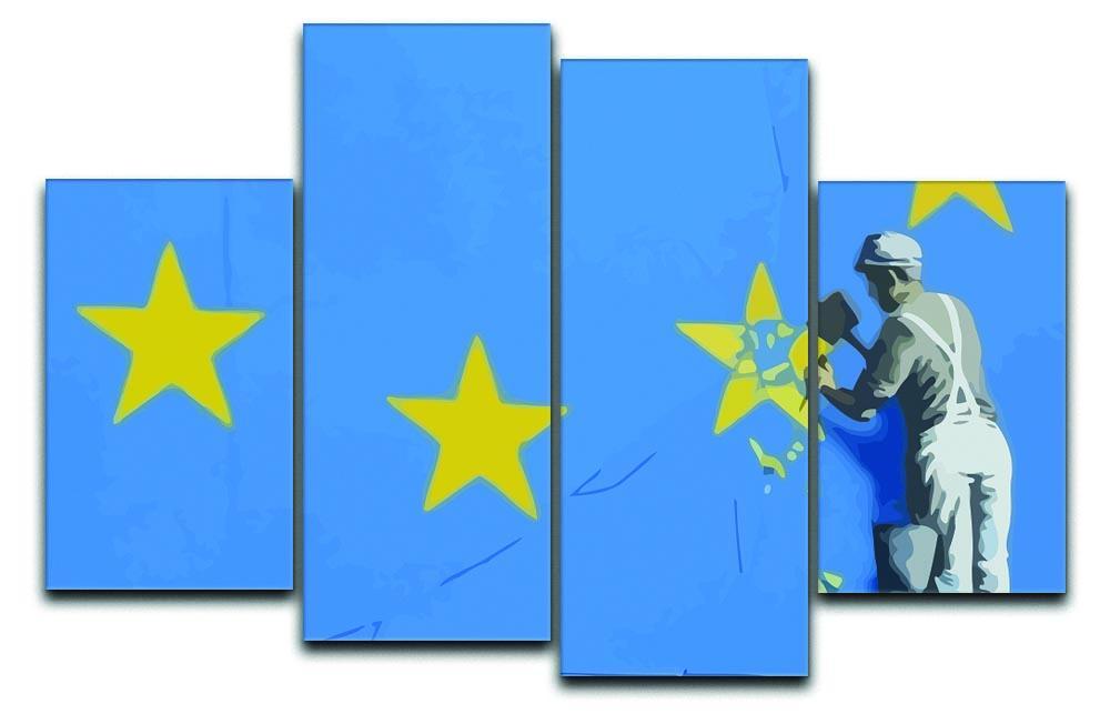 Banksy Brexit Star Dover 4 Split Panel Canvas  - Canvas Art Rocks - 1