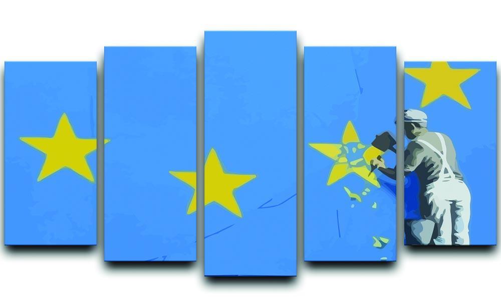 Banksy Brexit Star Dover 5 Split Panel Canvas  - Canvas Art Rocks - 1