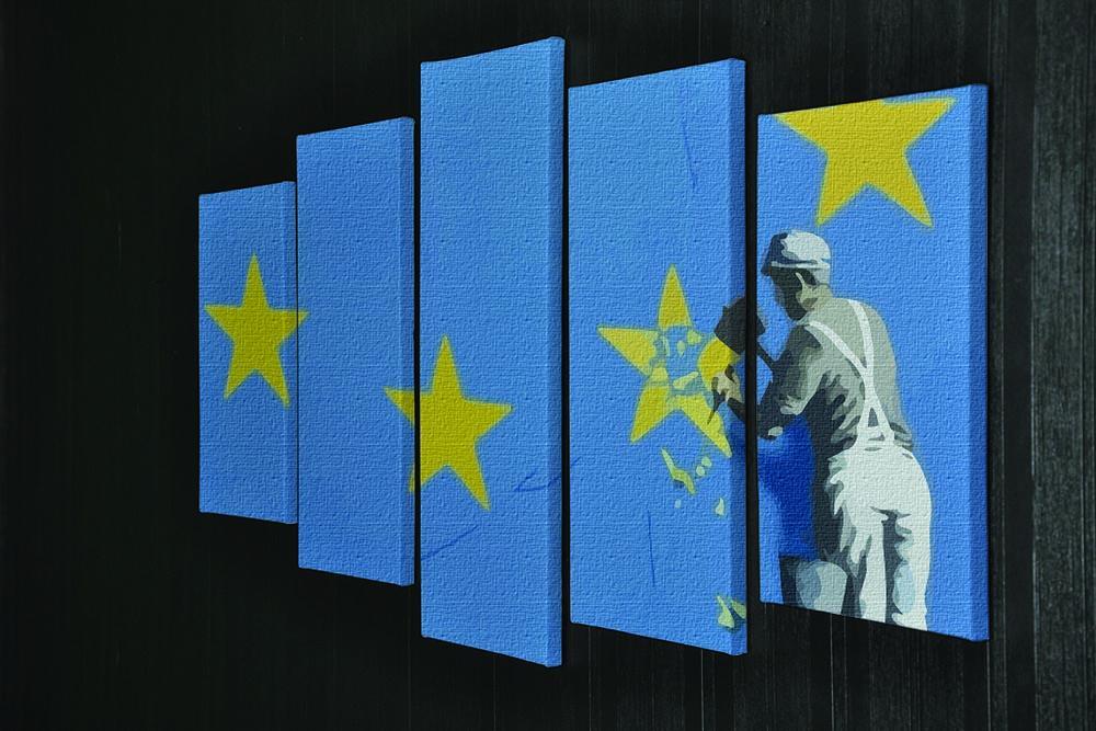 Banksy Brexit Star Dover 5 Split Panel Canvas - Canvas Art Rocks - 2