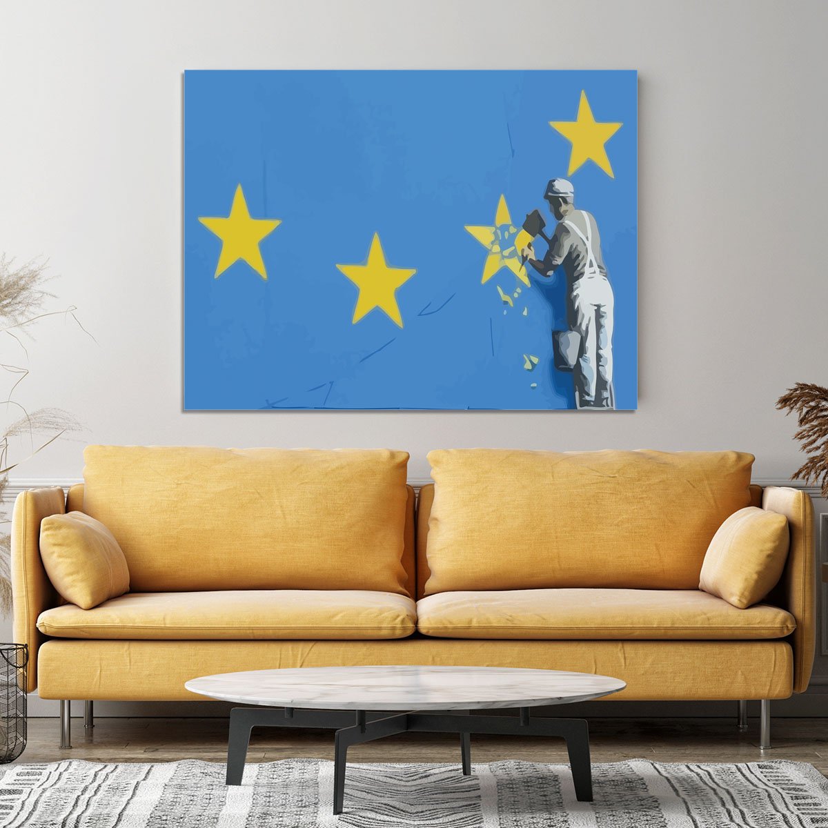 Banksy Brexit Star Dover Canvas Print or Poster