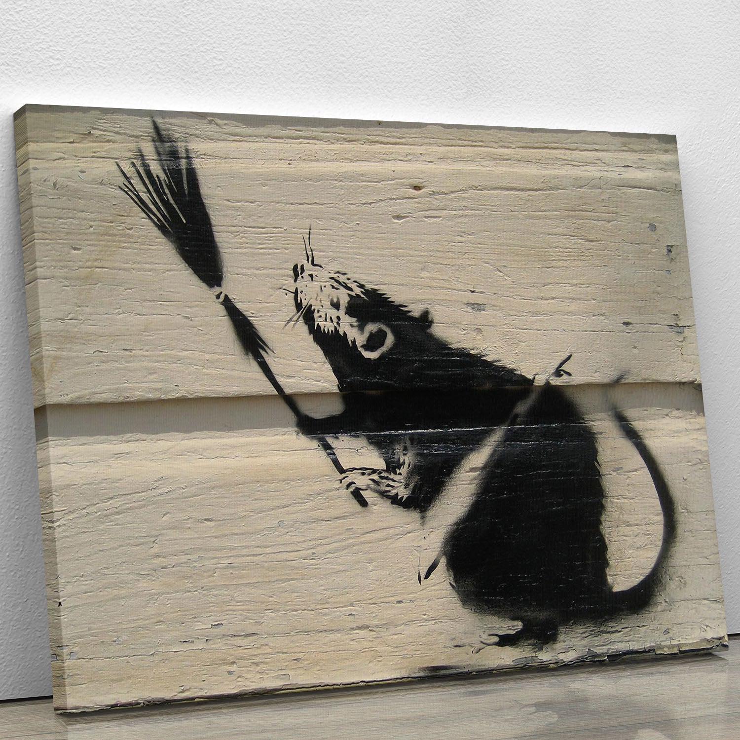 Banksy Broom Rat Canvas Print or Poster