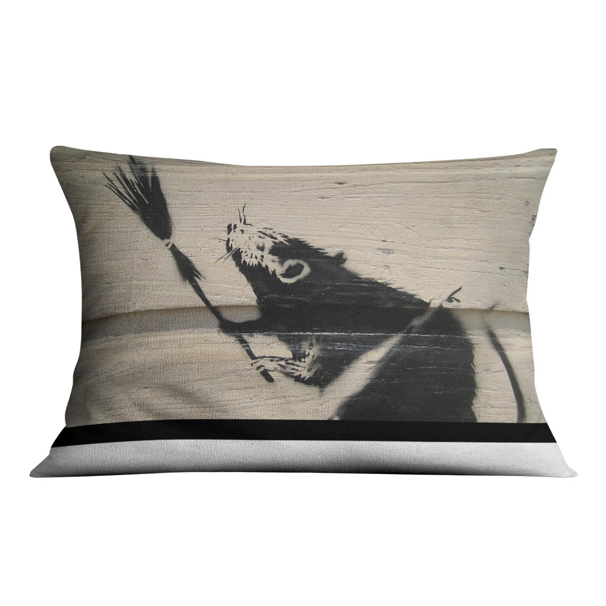 Banksy Broom Rat Cushion