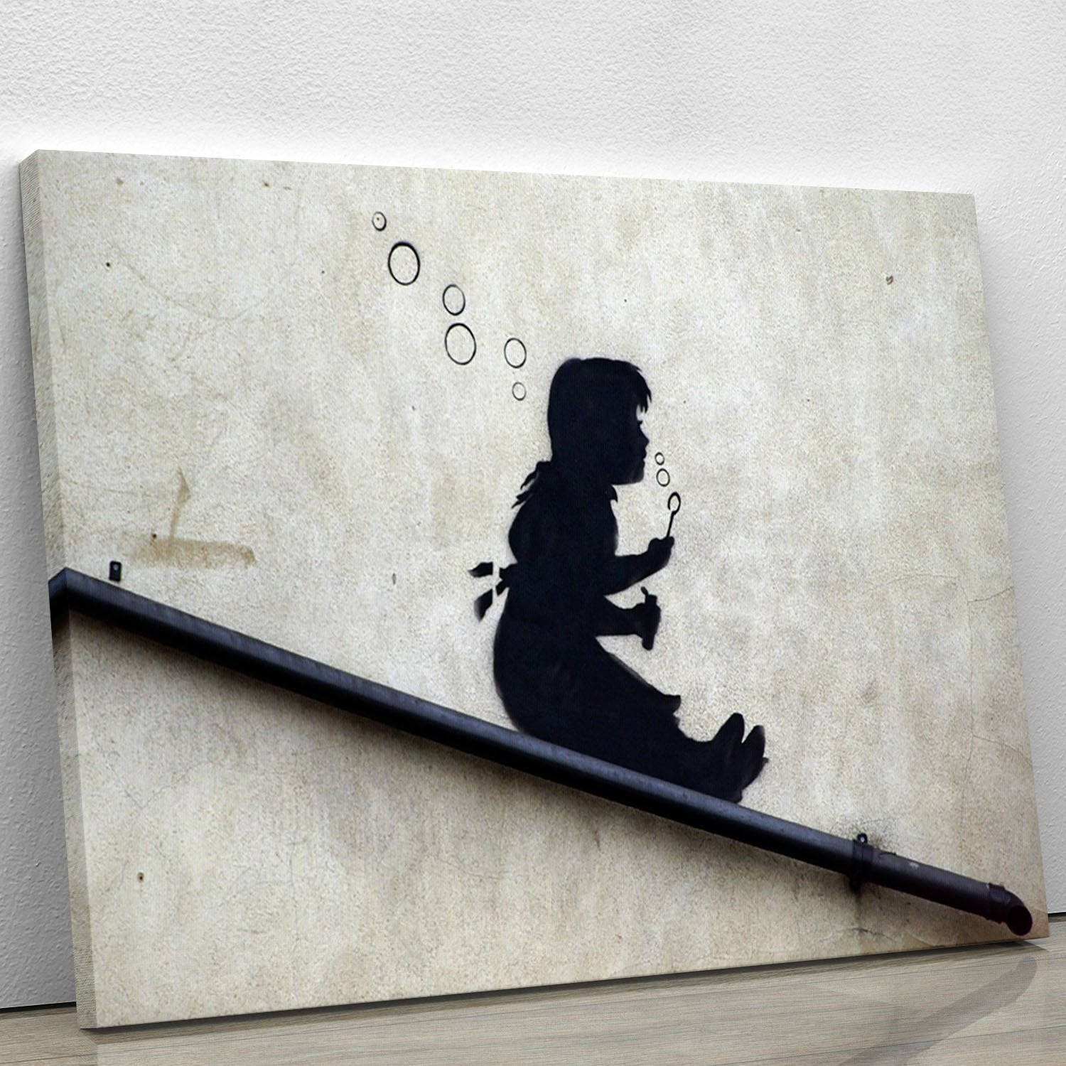 Banksy Bubble Slide Girl Canvas Print or Poster