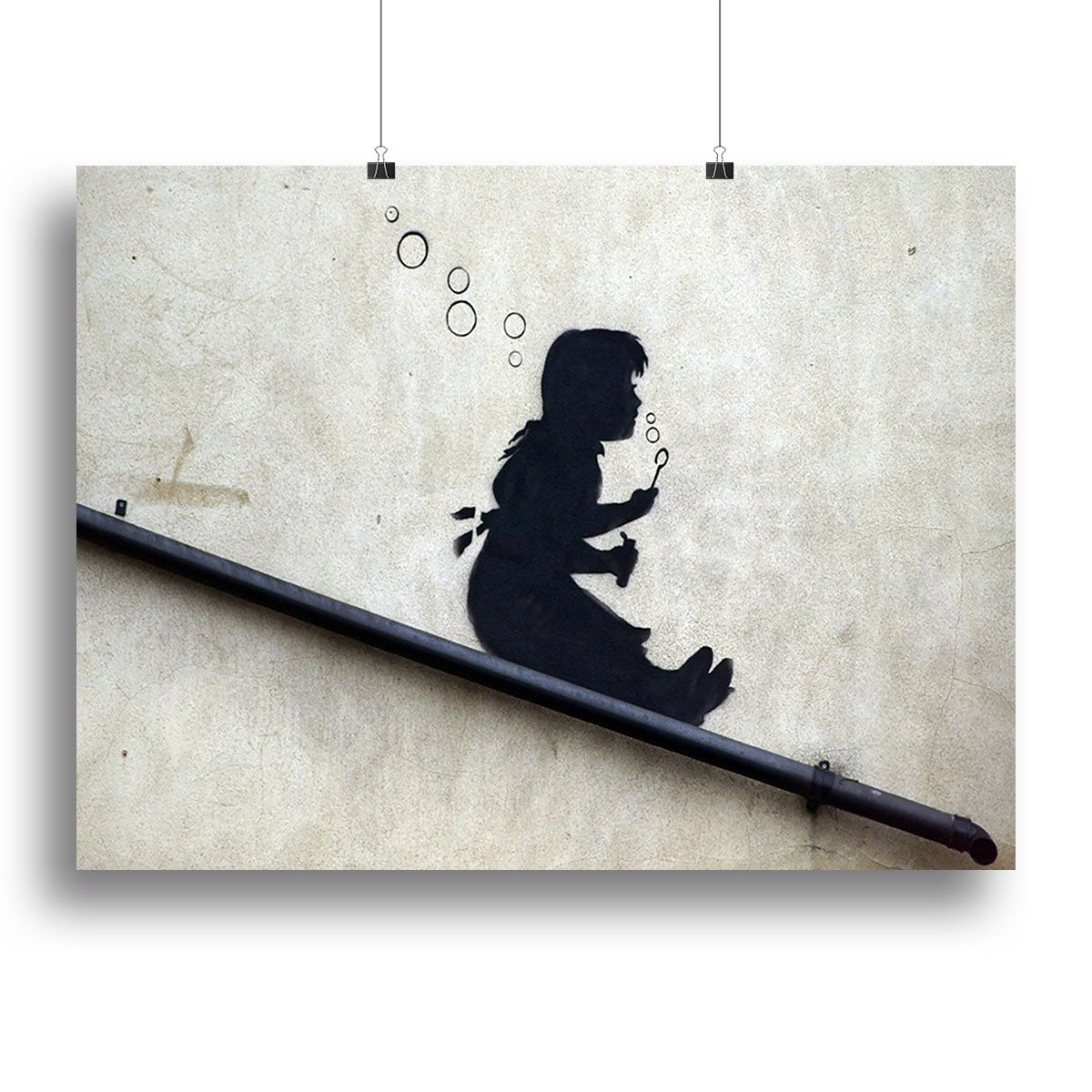 Banksy Bubble Slide Girl Canvas Print or Poster