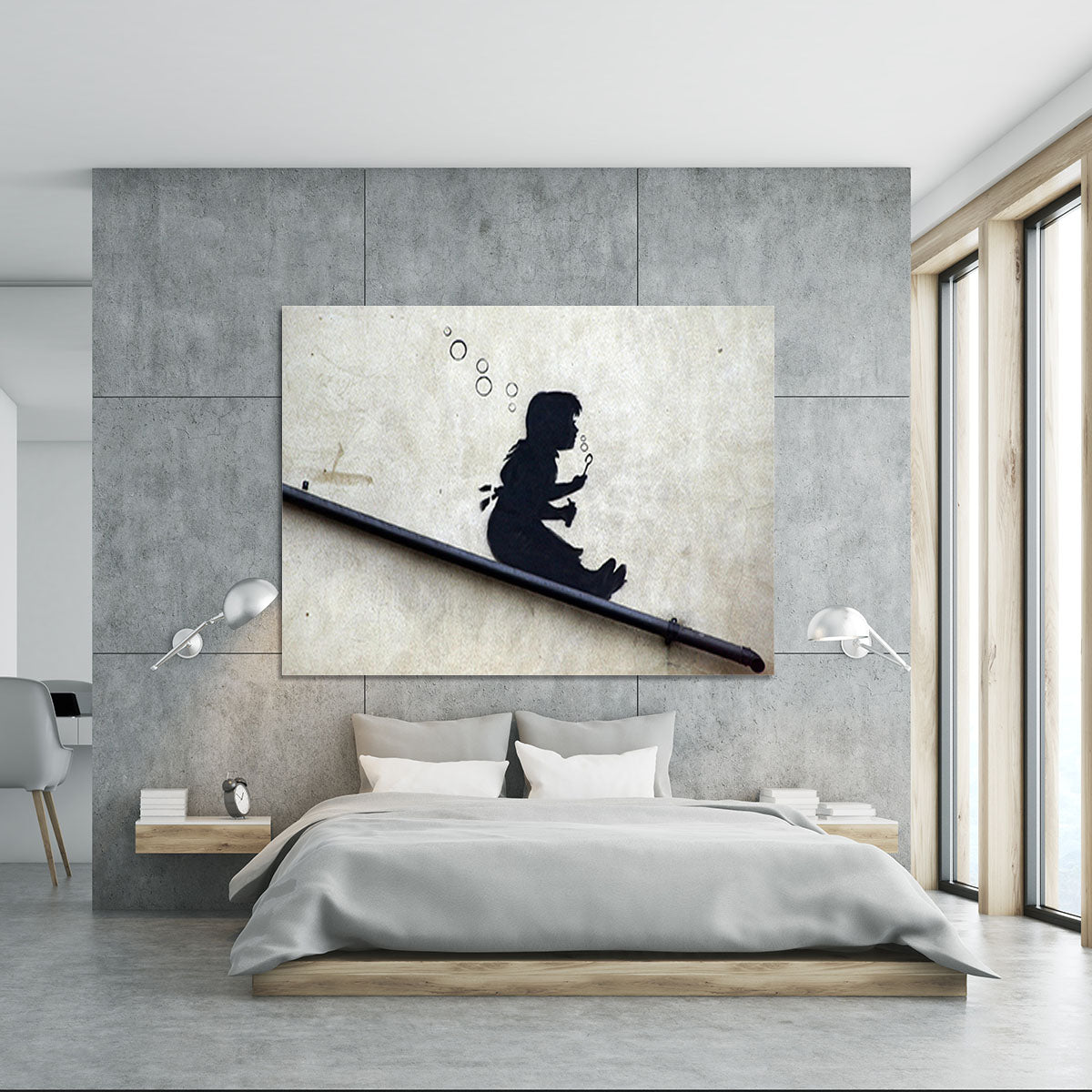 Banksy Bubble Slide Girl Canvas Print or Poster - Canvas Art Rocks - 5