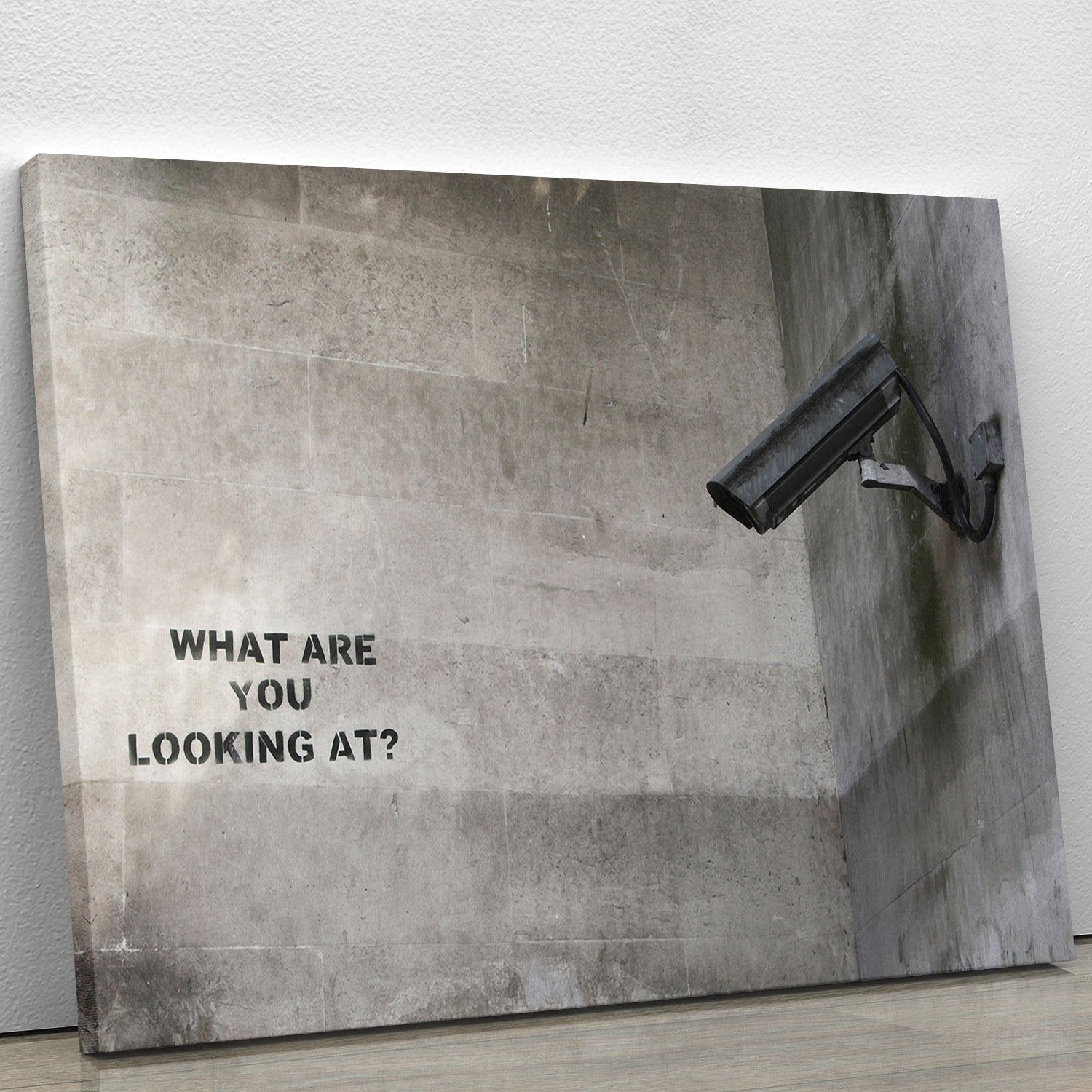 Banksy CCTV What Are You Looking at Canvas Print or Poster