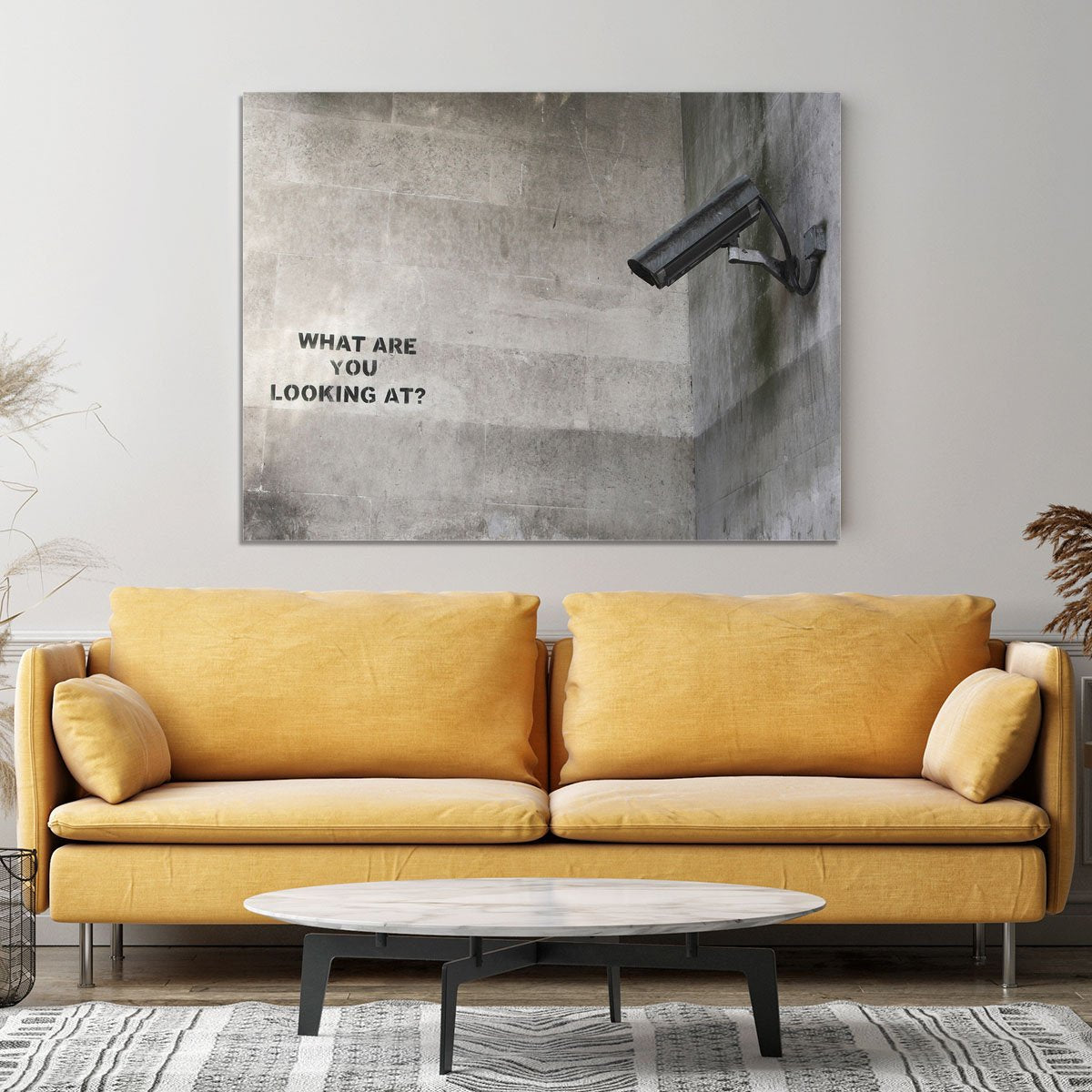 Banksy CCTV What Are You Looking at Canvas Print or Poster