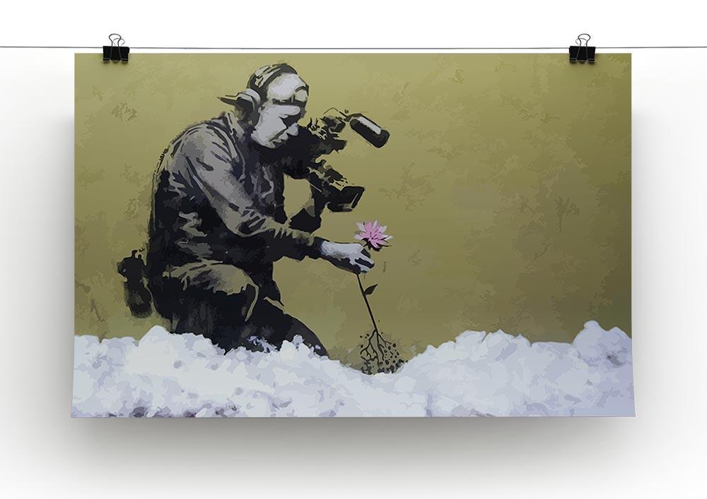 Banksy Cameraman and Flower Canvas Print or Poster - Canvas Art Rocks - 2