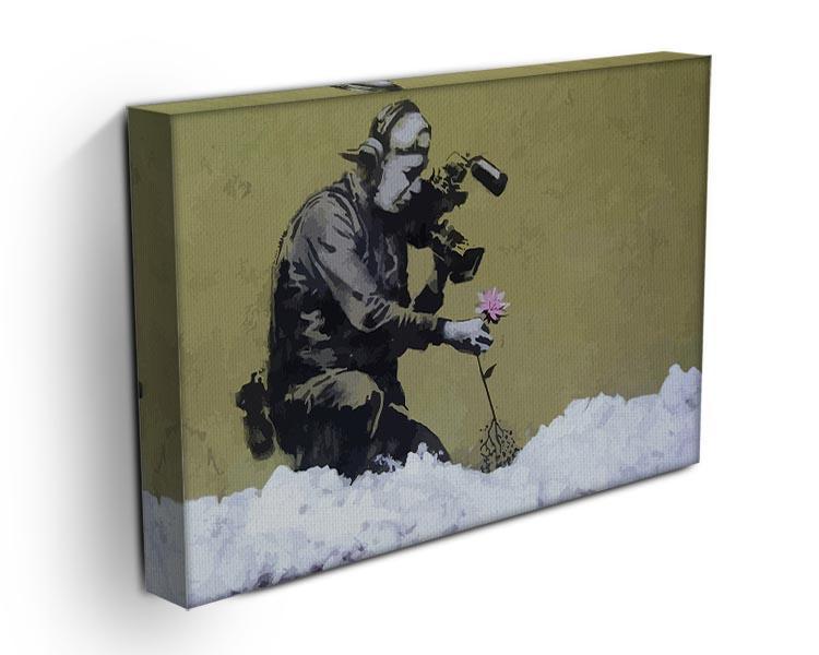 Banksy Cameraman and Flower Canvas Print or Poster - Canvas Art Rocks - 3