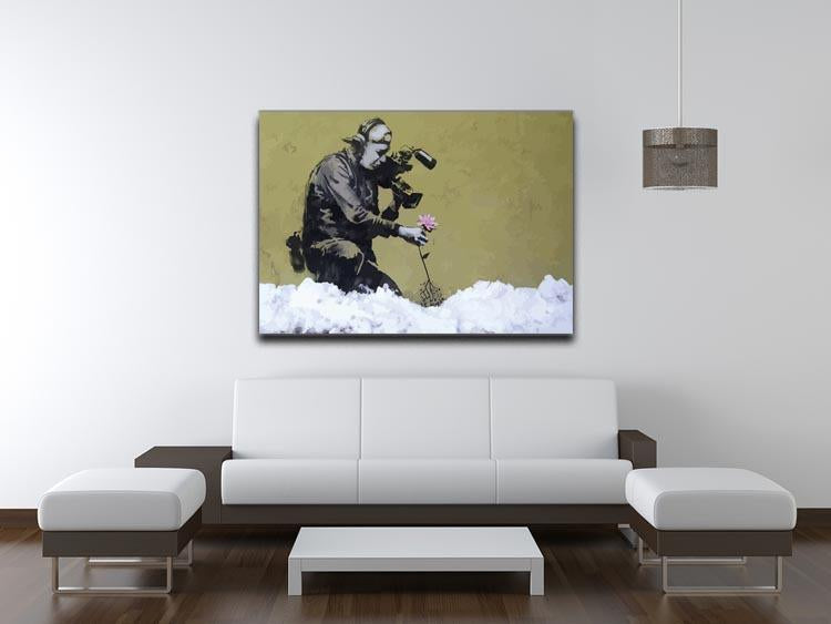 Banksy Cameraman and Flower Canvas Print or Poster - Canvas Art Rocks - 4