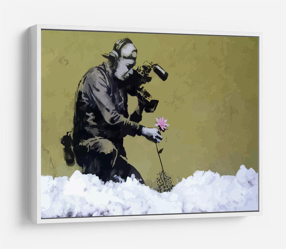 Banksy Cameraman and Flower HD Metal Print