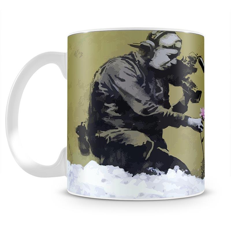 Banksy Cameraman and Flower Mug - Canvas Art Rocks - 4