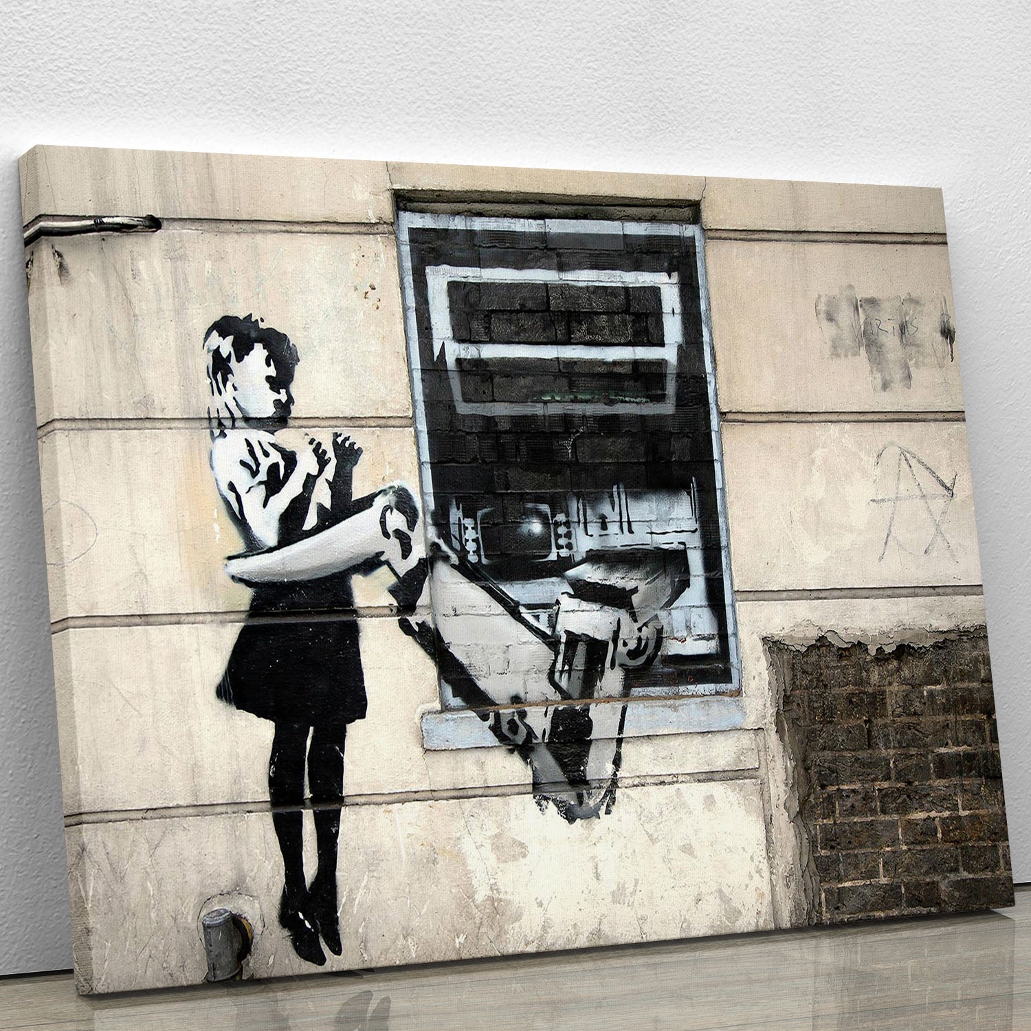 Banksy Cash Machine Girl Canvas Print or Poster