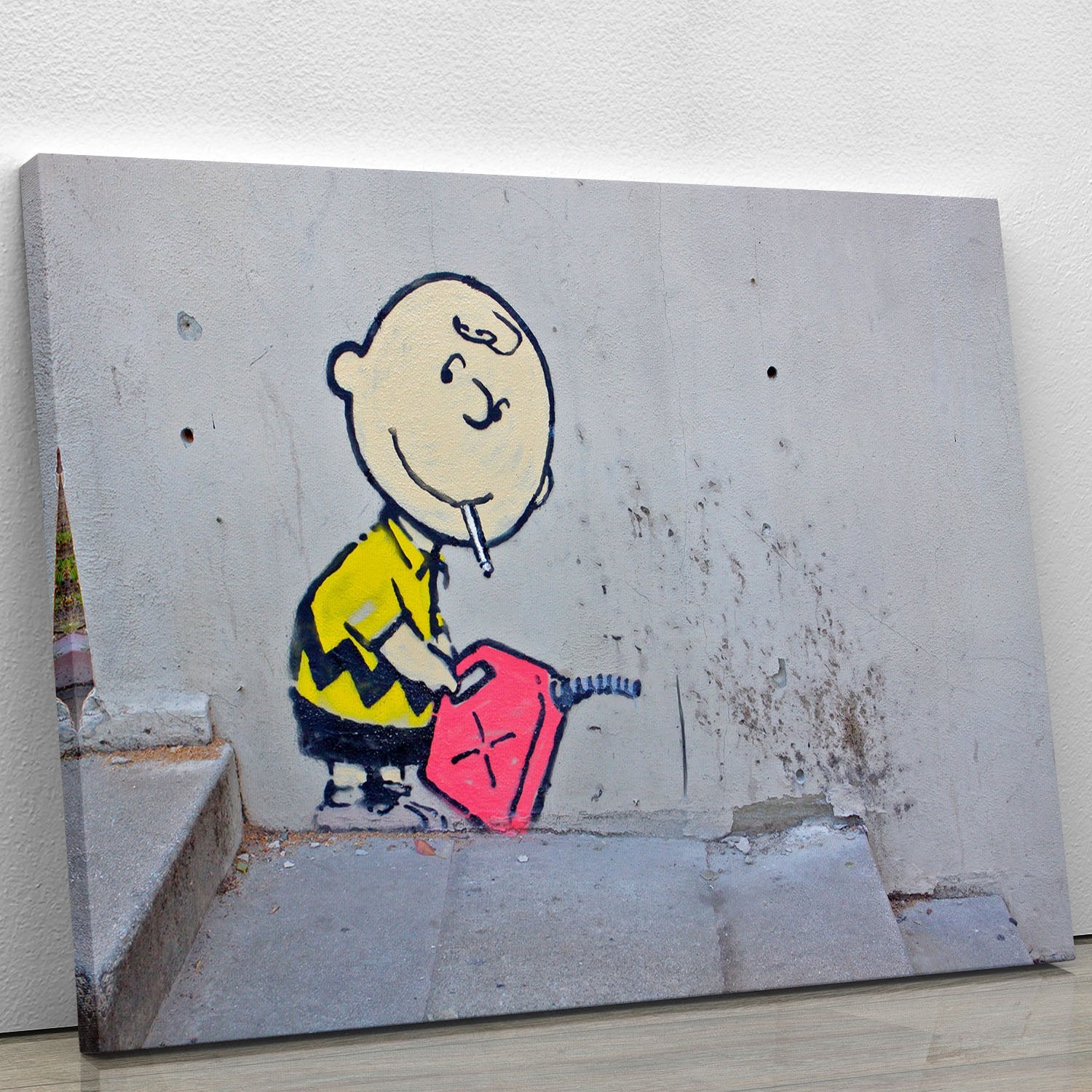 Banksy Charlie Brown - Naughty Boy Canvas Print or Poster