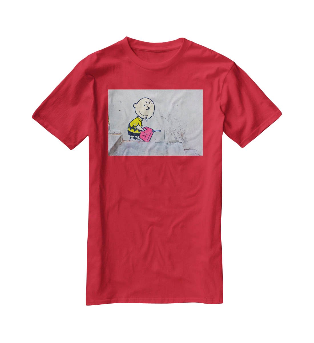 Banksy Charlie Brown - Naughty Boy T-Shirt - Canvas Art Rocks - 4