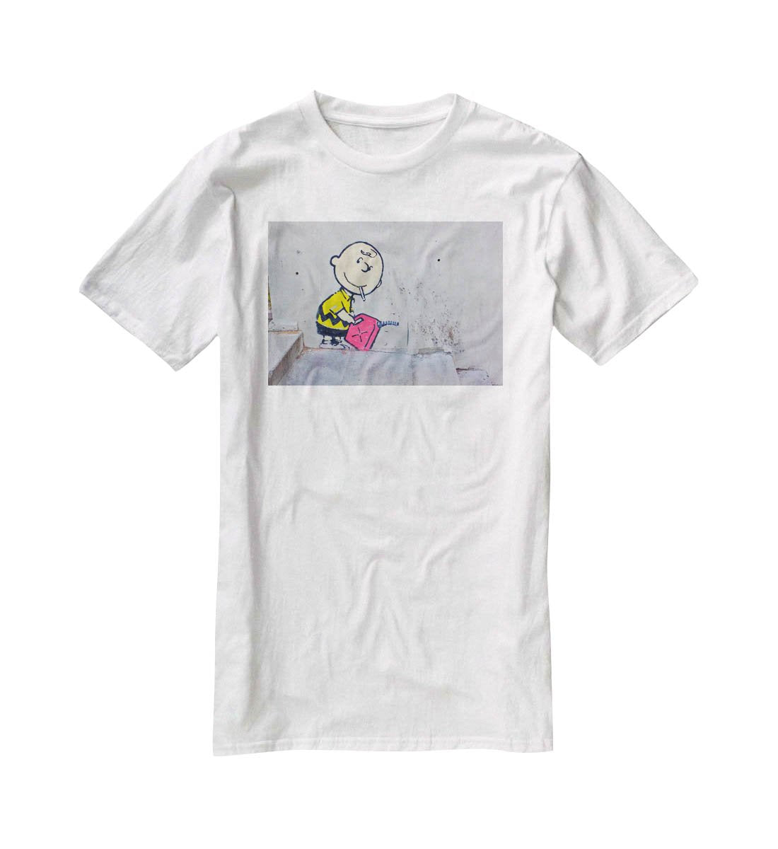 Banksy Charlie Brown - Naughty Boy T-Shirt - Canvas Art Rocks - 5