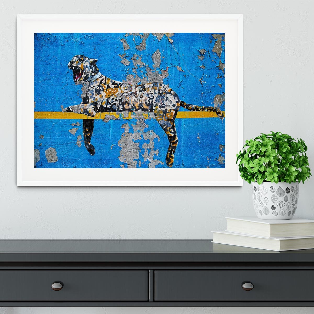 Banksy Cheetah Framed Print - Canvas Art Rocks - 5